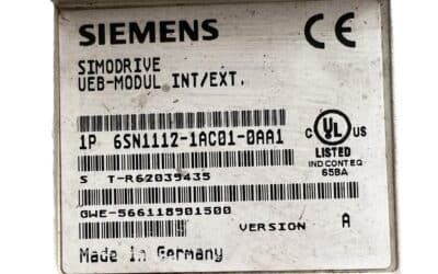 SIEMENS 6SN1112-1AC01-0AA1 SIMODRIVE 611